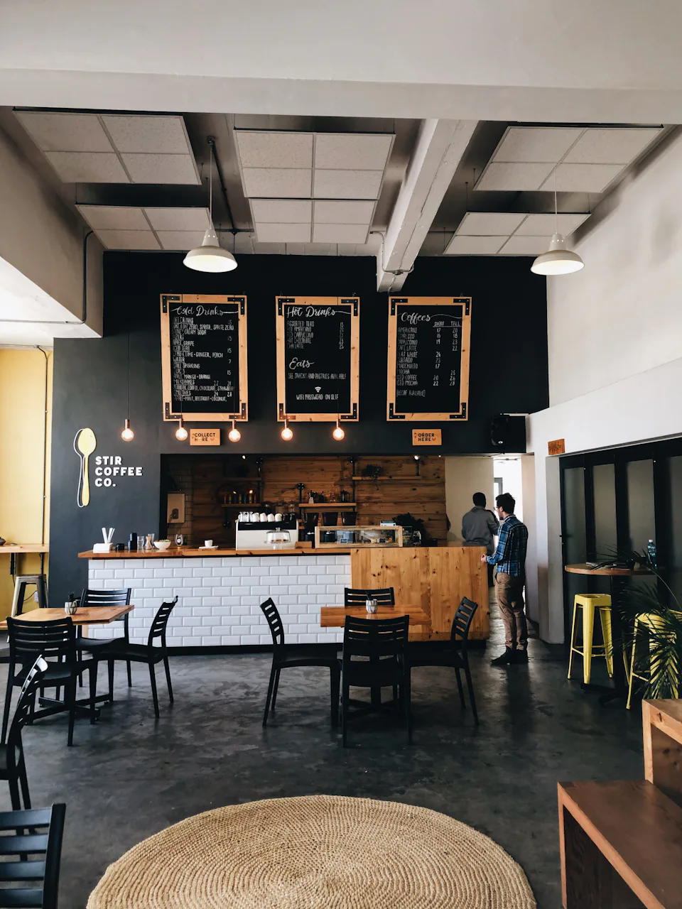 A café counter